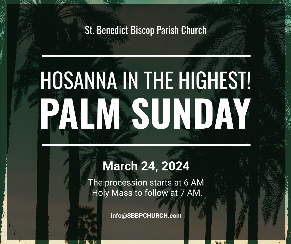 Free Palm Sunday Facebook Post Template
