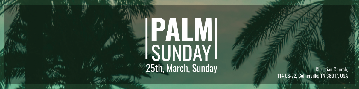 Palm Sunday LinkedIn Profile Banner Template
