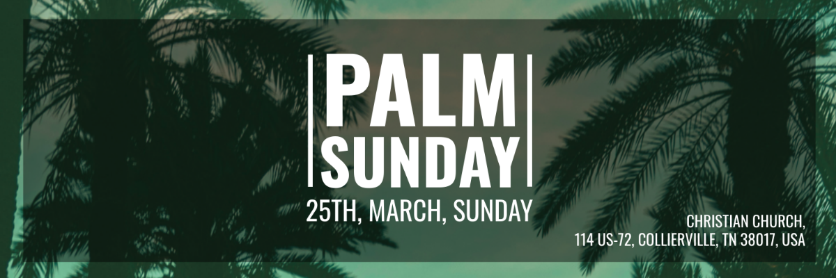 Palm Sunday Twitter Header Cover Template