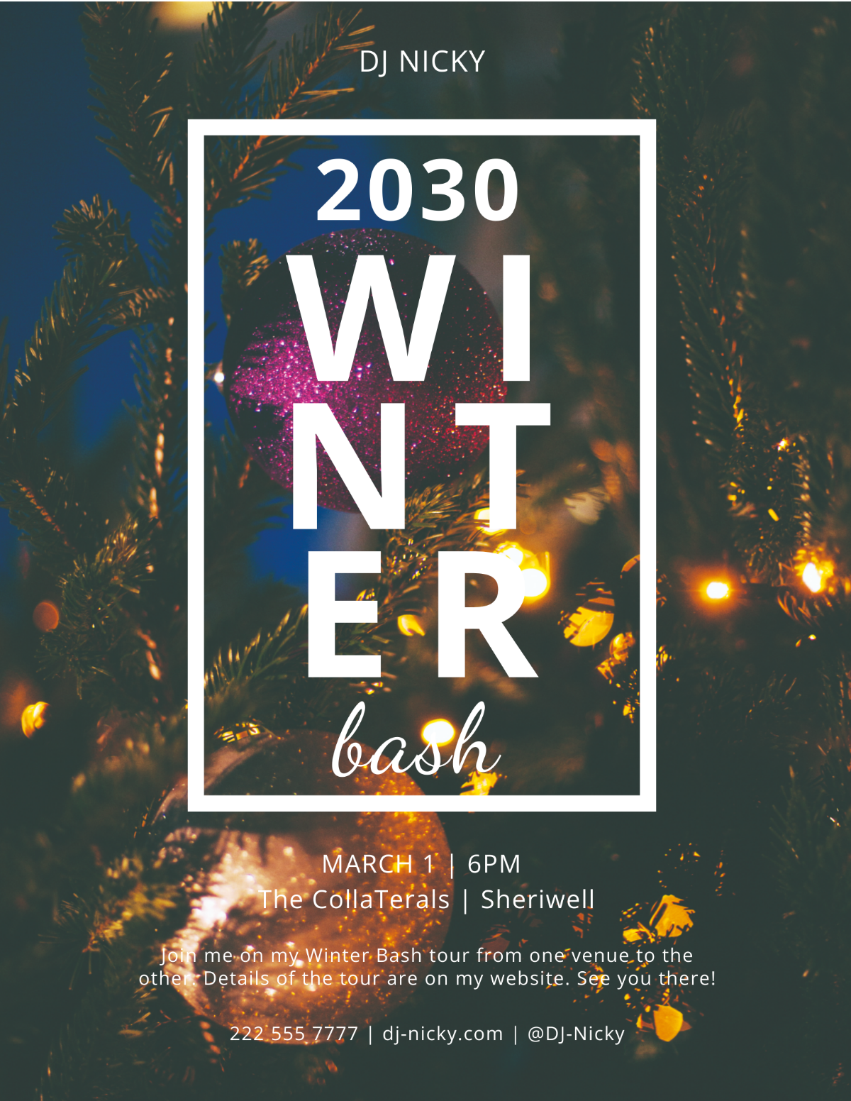 Free Winter Bash Flyer Template