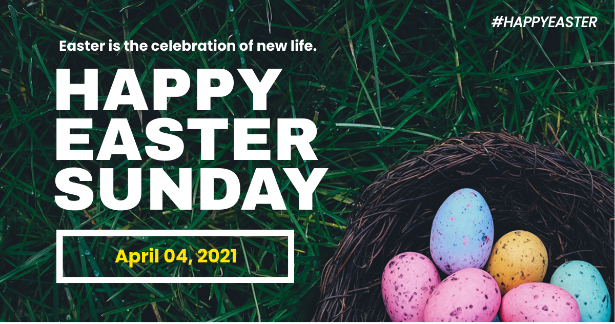 Free Easter Sunday Twitter Post Template