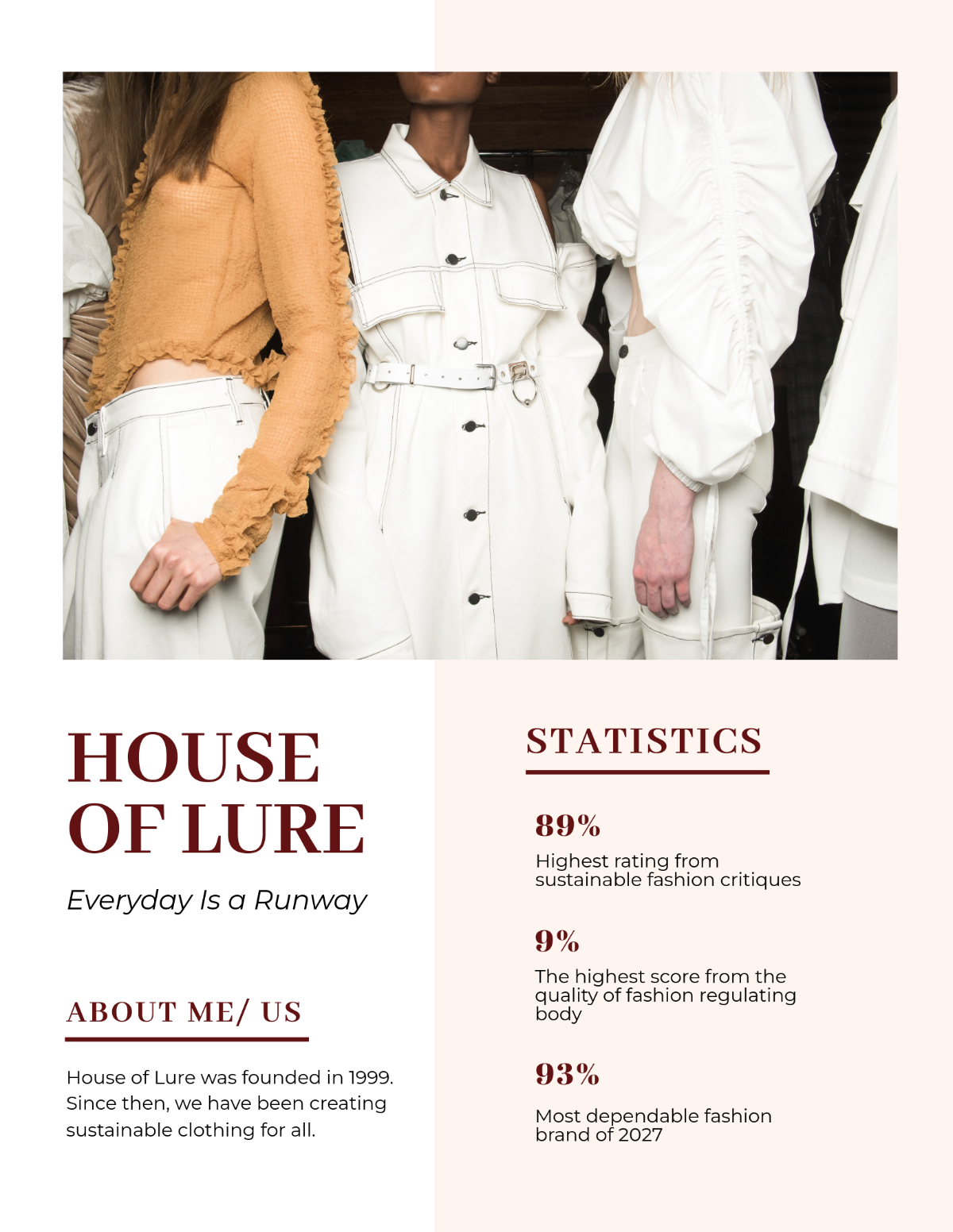 Free Fashion Media Kit Template to Edit Online
