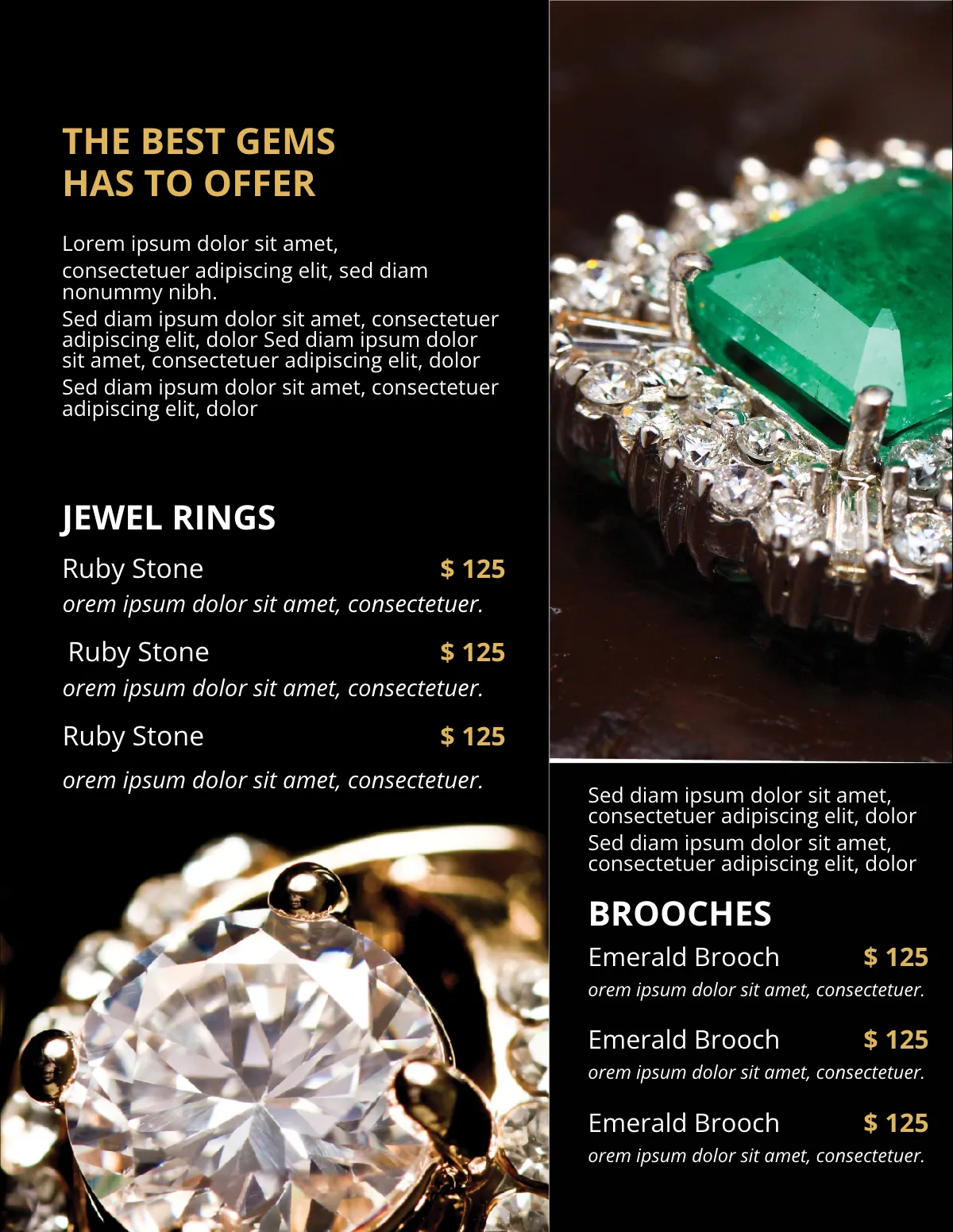 Free Jewelry Catalog Template to Edit Online