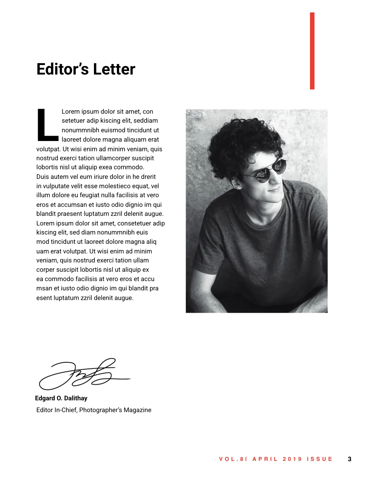 Free Photography Magazine Template to Edit Online