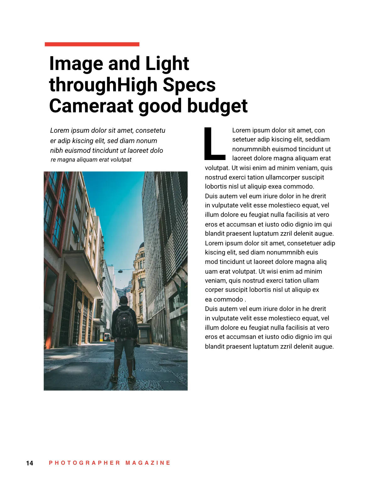 Free Photography Magazine Template to Edit Online