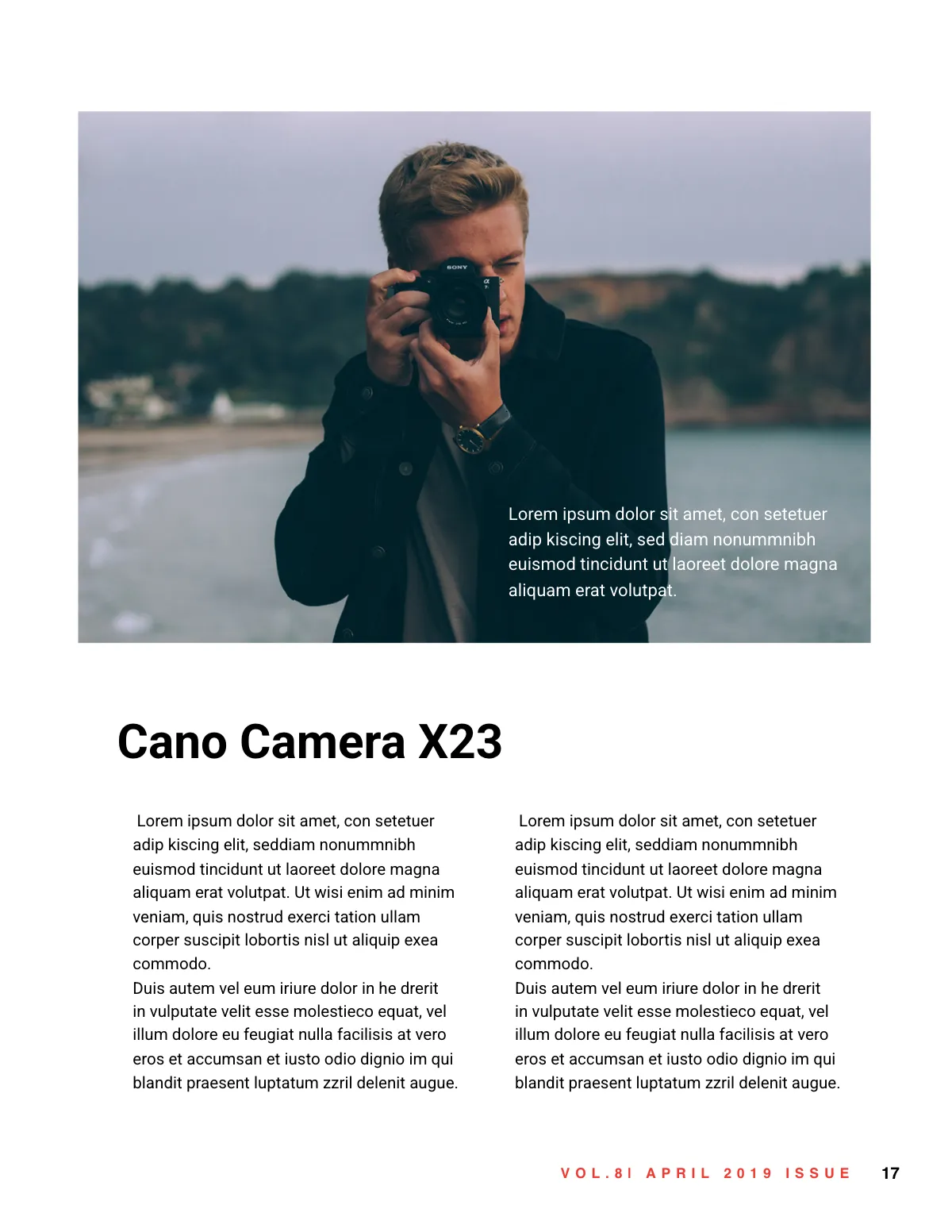 Free Photography Magazine Template to Edit Online