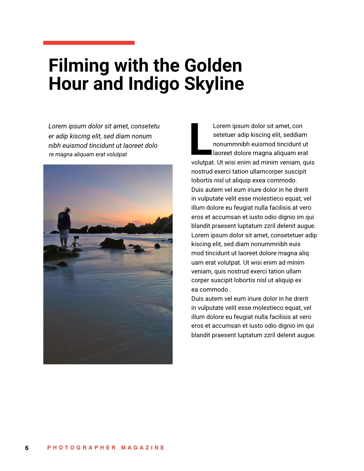 Free Photography Magazine Template to Edit Online