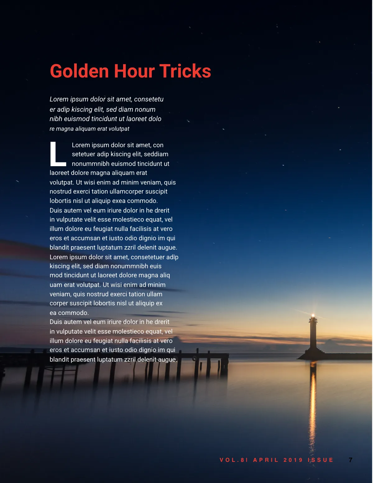 Free Photography Magazine Template to Edit Online