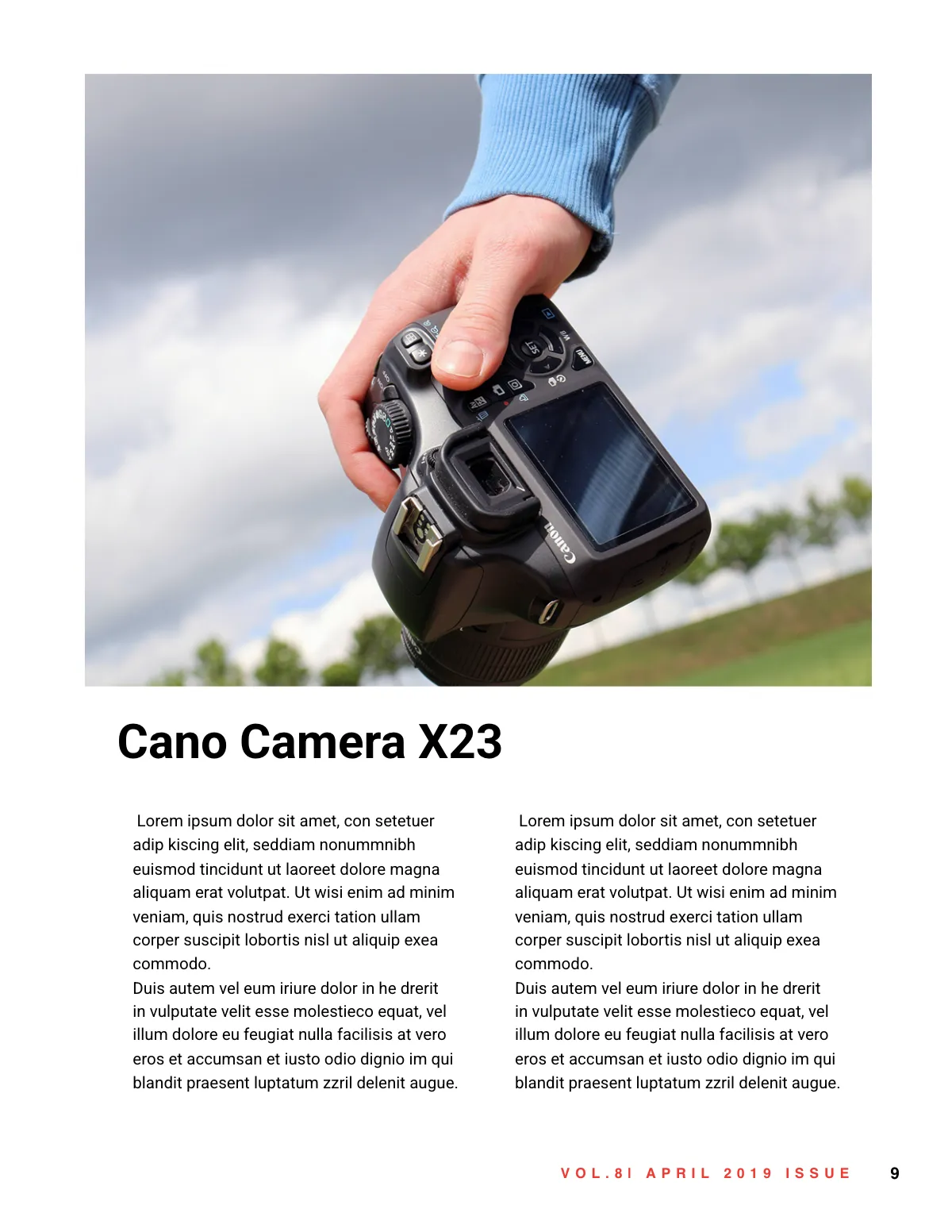 Free Photography Magazine Template to Edit Online