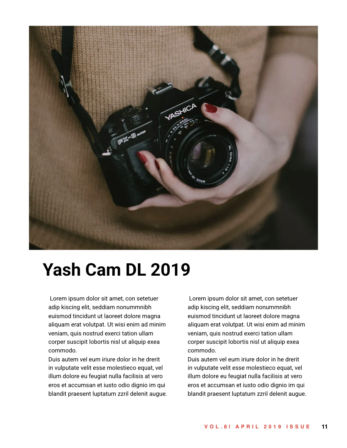 Free Photography Magazine Template to Edit Online