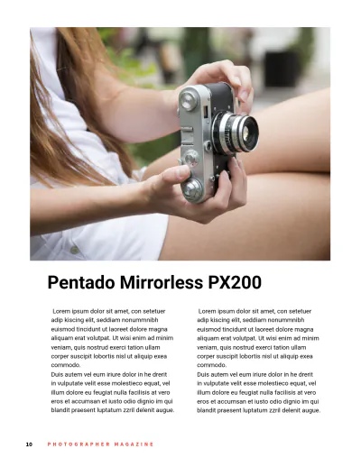 Free Photography Magazine Template to Edit Online