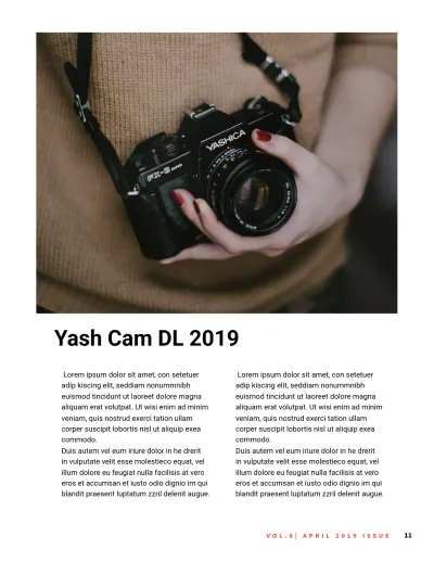Free Photography Magazine Template to Edit Online