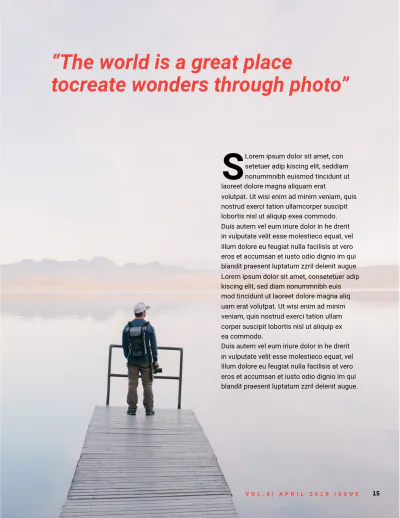 Free Photography Magazine Template to Edit Online