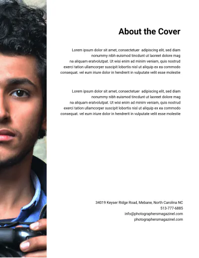 Free Photography Magazine Template to Edit Online