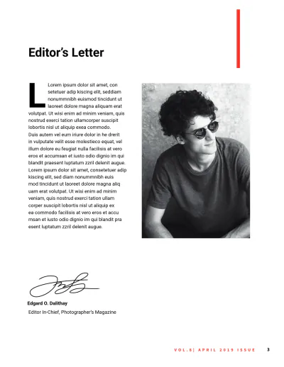 Free Photography Magazine Template to Edit Online