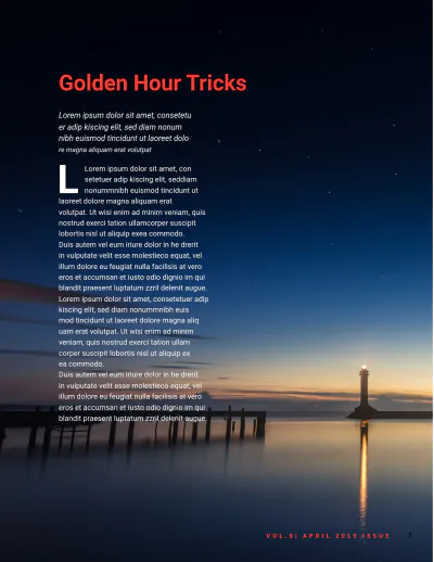 Free Photography Magazine Template to Edit Online