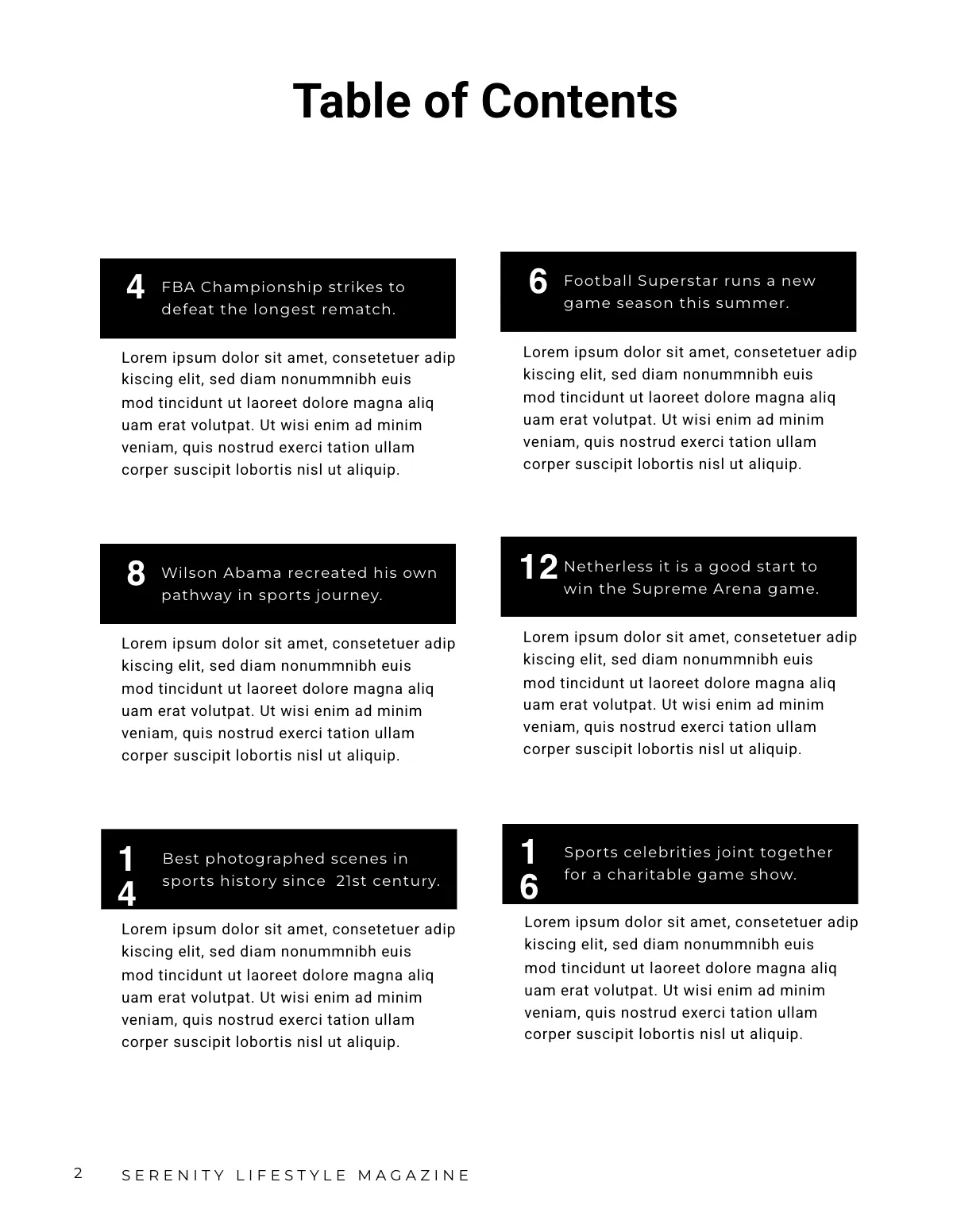 Free Sports Magazine Template to Edit Online