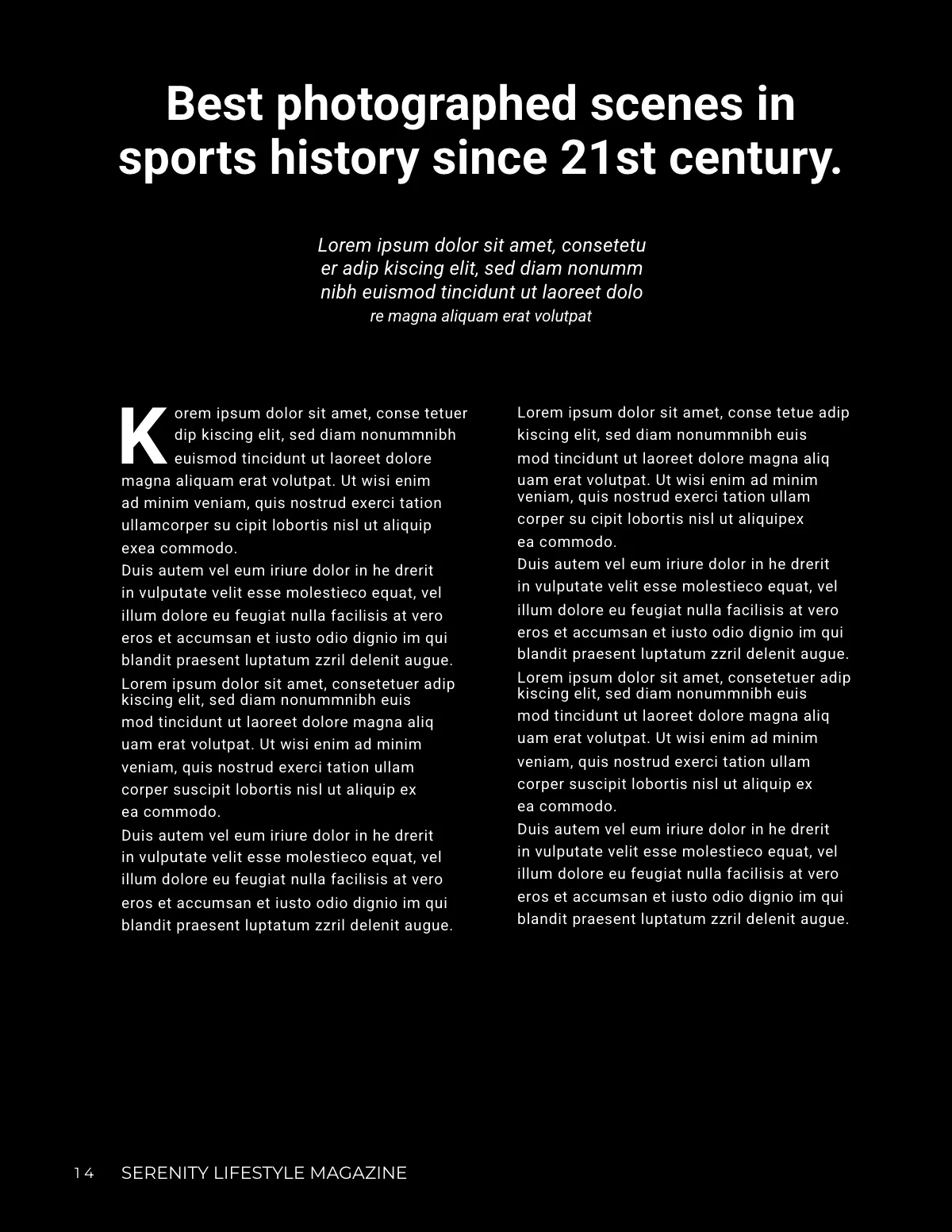 Free Sports Magazine Template to Edit Online