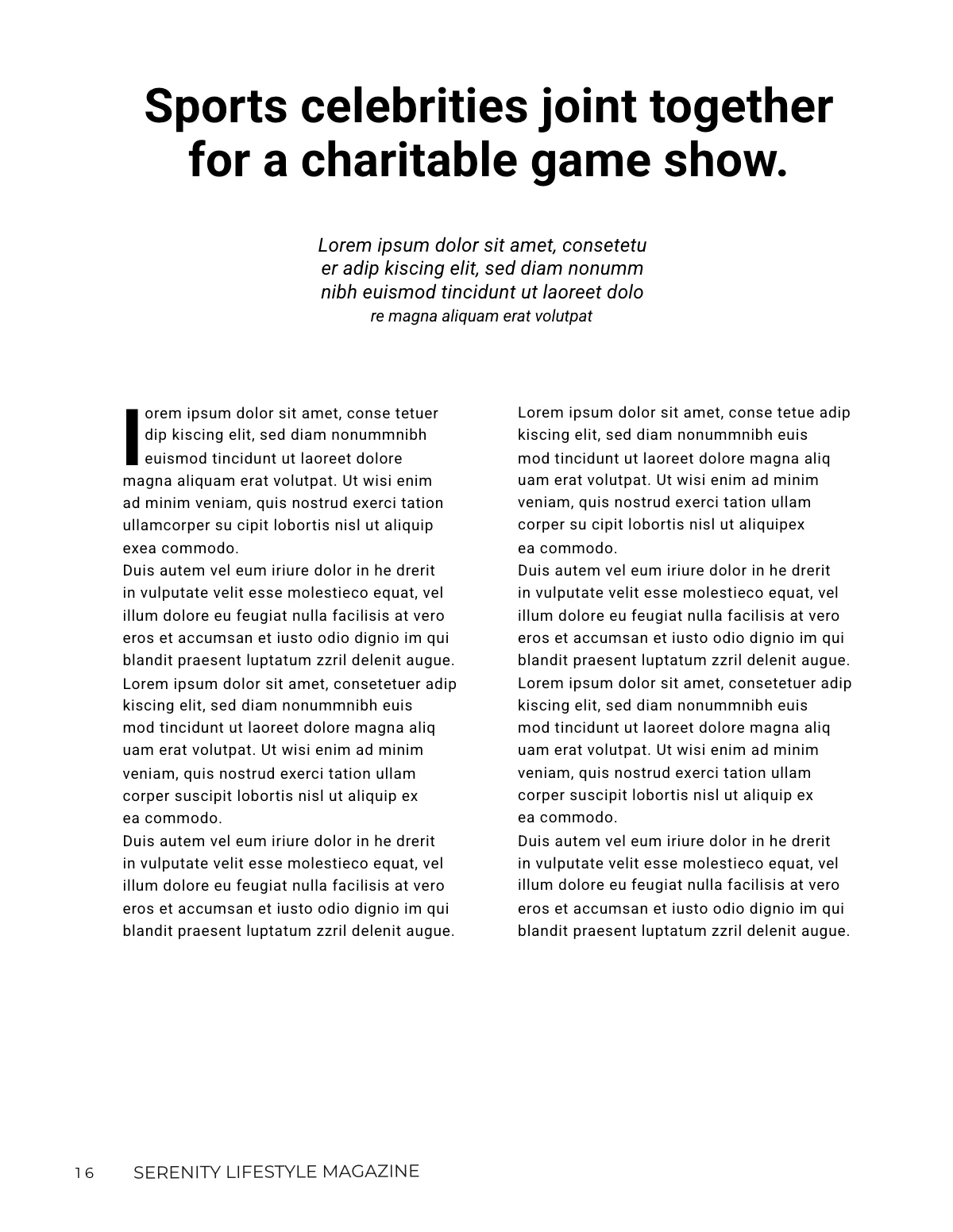 Free Sports Magazine Template to Edit Online