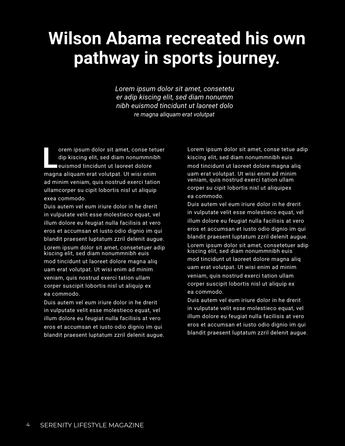 Free Sports Magazine Template to Edit Online