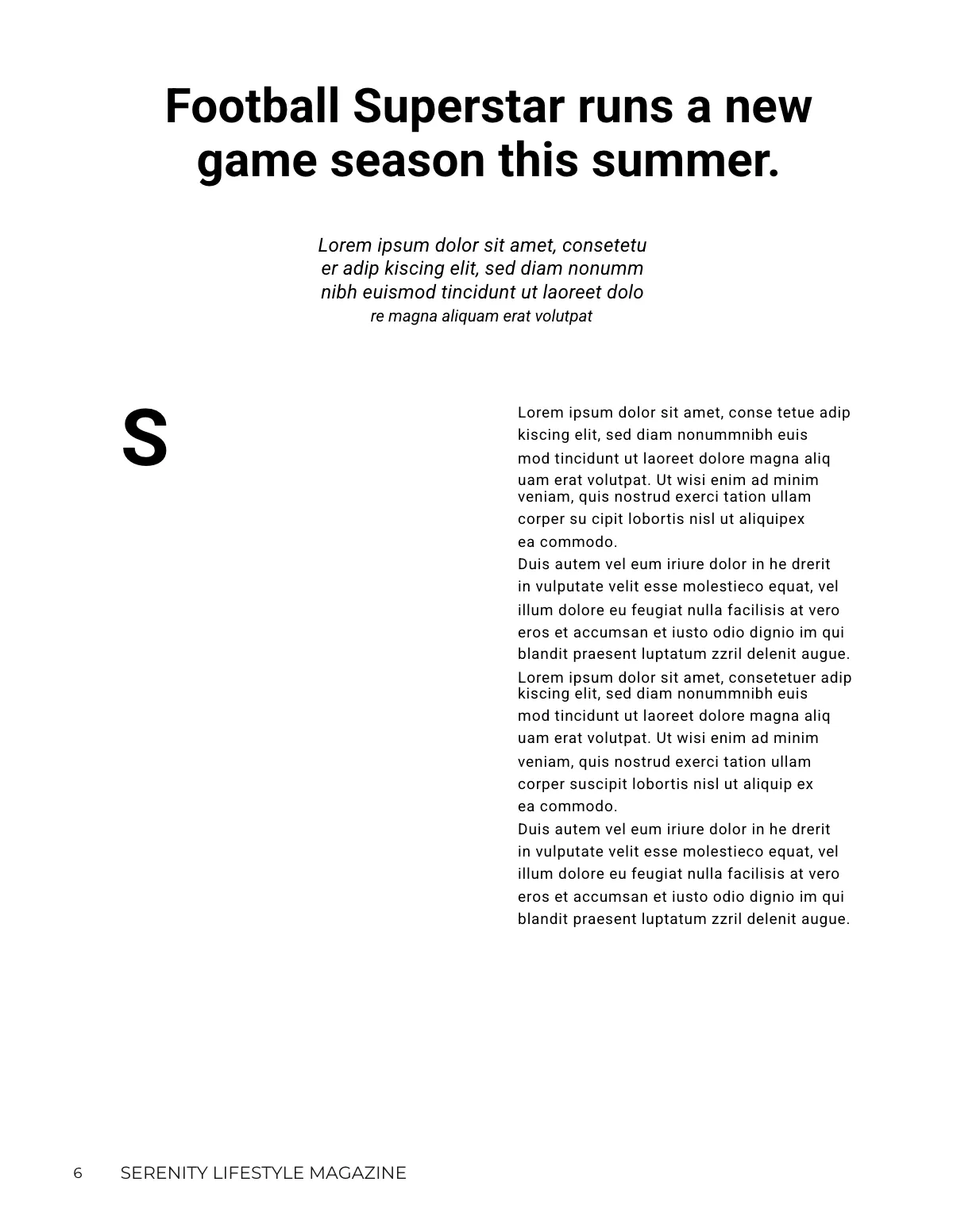 Free Sports Magazine Template to Edit Online