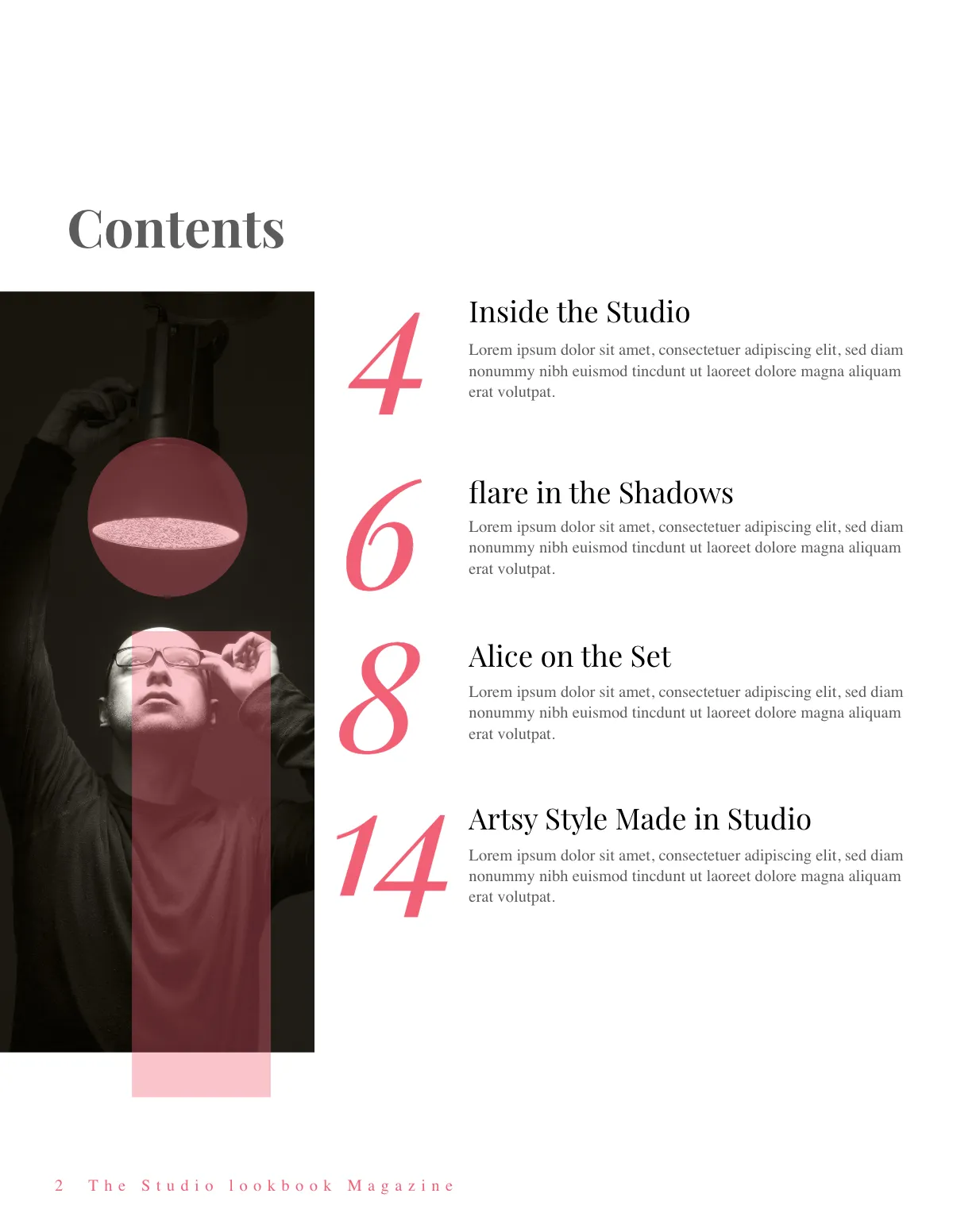 Free Studio Lookbook Magazine Template to Edit Online