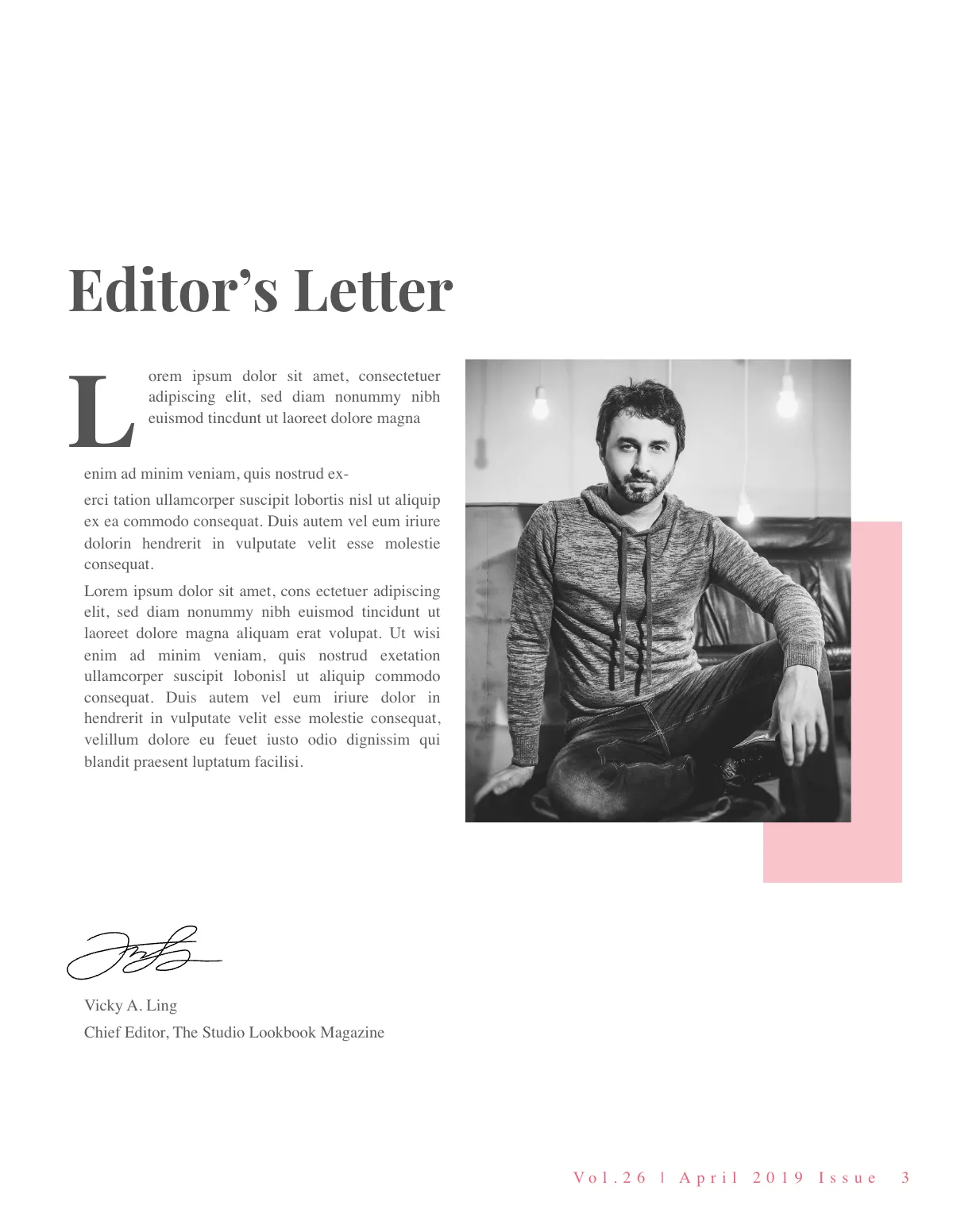 Free Studio Lookbook Magazine Template to Edit Online