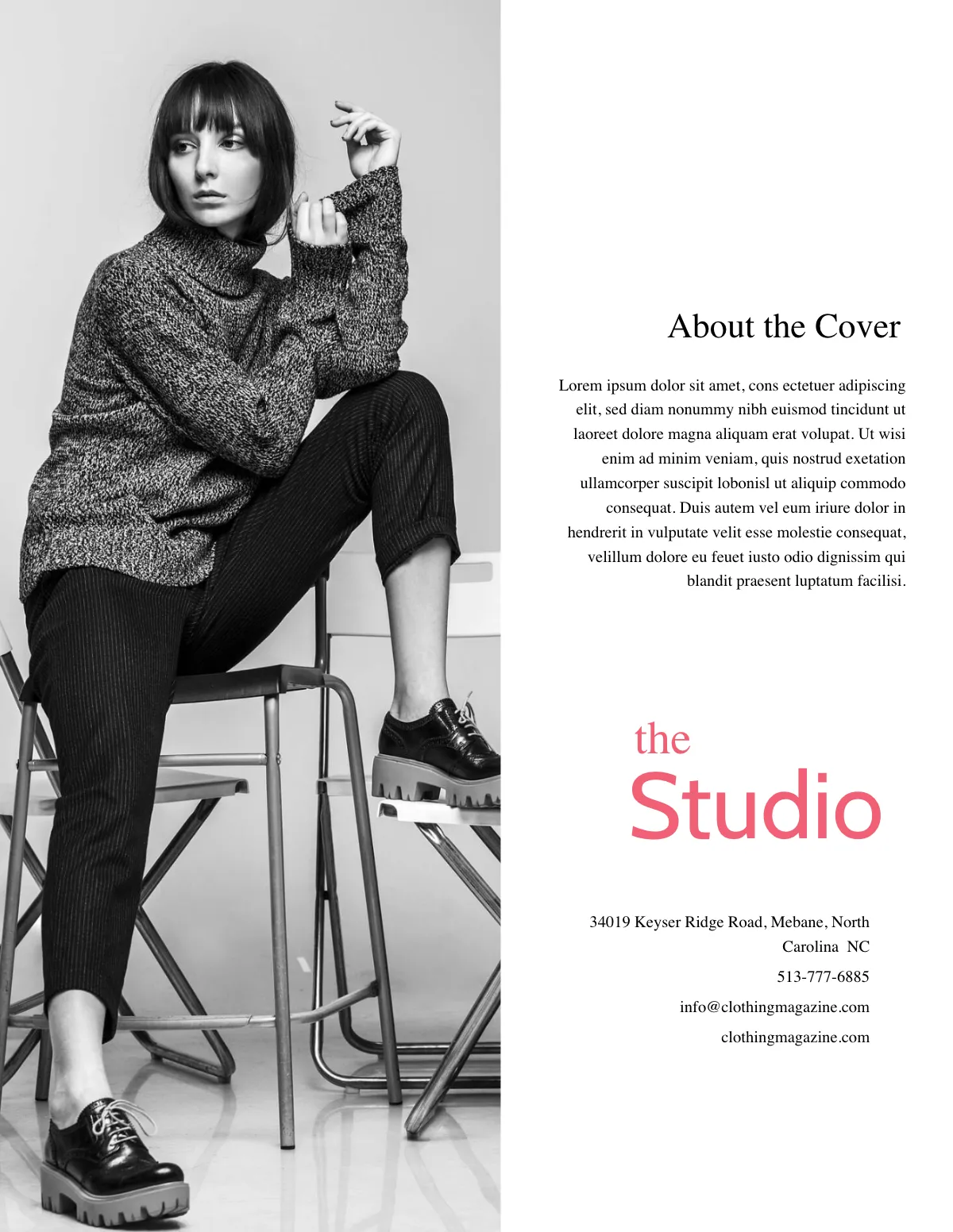 Free Studio Lookbook Magazine Template to Edit Online