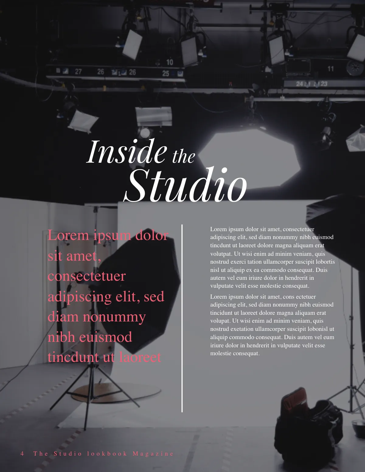 Free Studio Lookbook Magazine Template to Edit Online