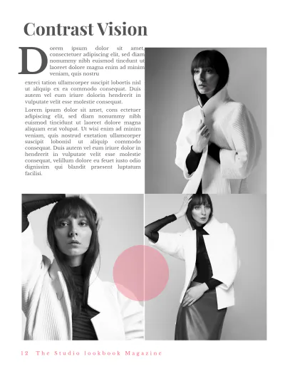 Free Studio Lookbook Magazine Template to Edit Online