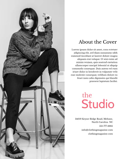 Free Studio Lookbook Magazine Template to Edit Online