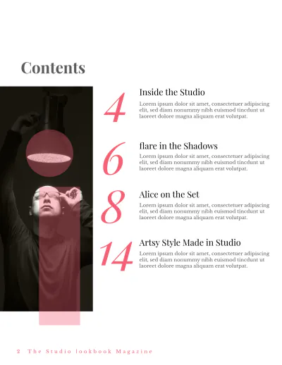 Free Studio Lookbook Magazine Template to Edit Online