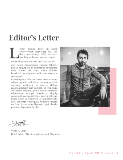 Free Studio Lookbook Magazine Template to Edit Online