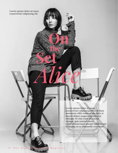 Free Studio Lookbook Magazine Template to Edit Online