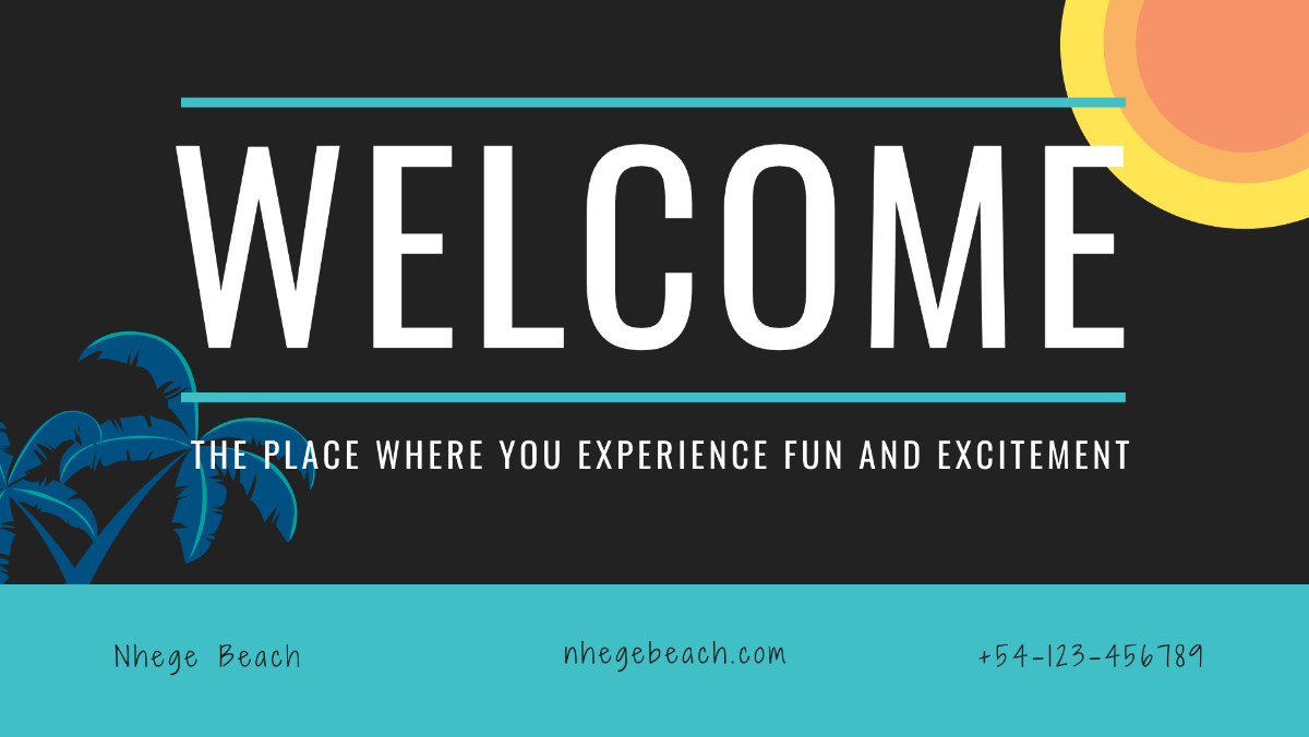 Welcome Sign Digital Signage Template