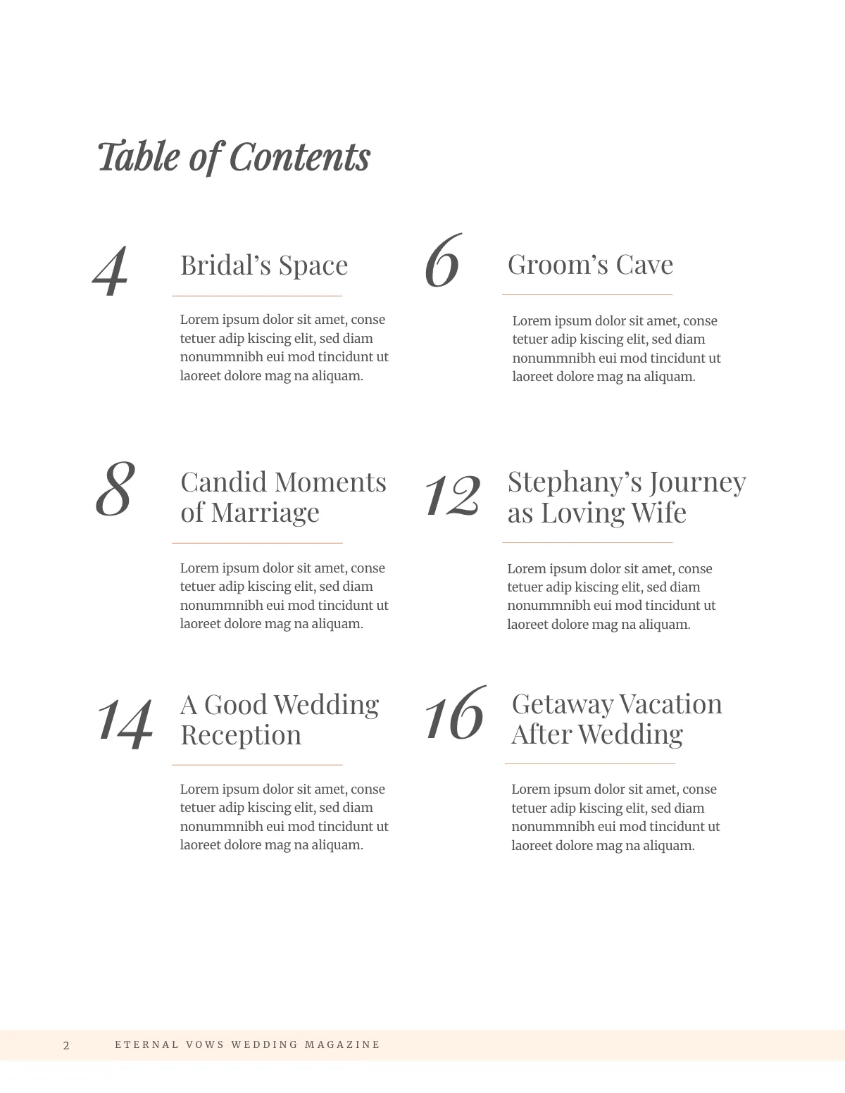 Free Bridal Wedding Magazine Template to Edit Online