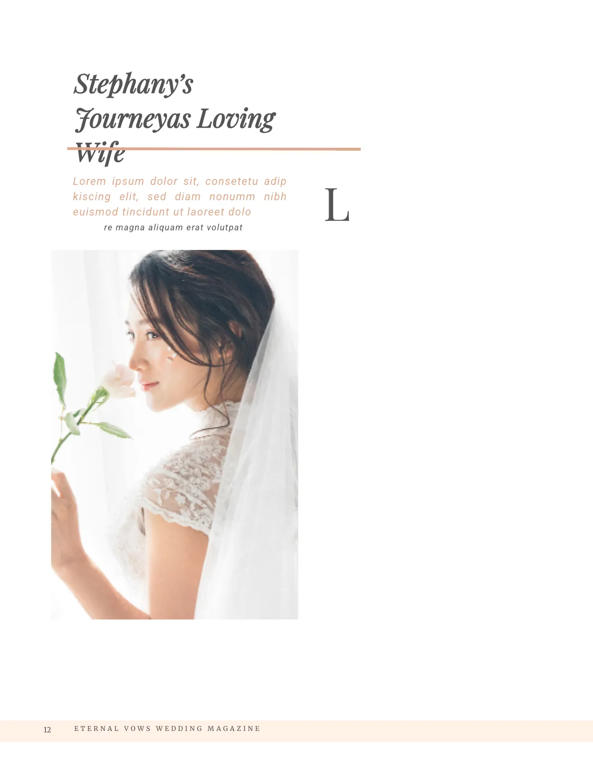 Free Bridal Wedding Magazine Template to Edit Online