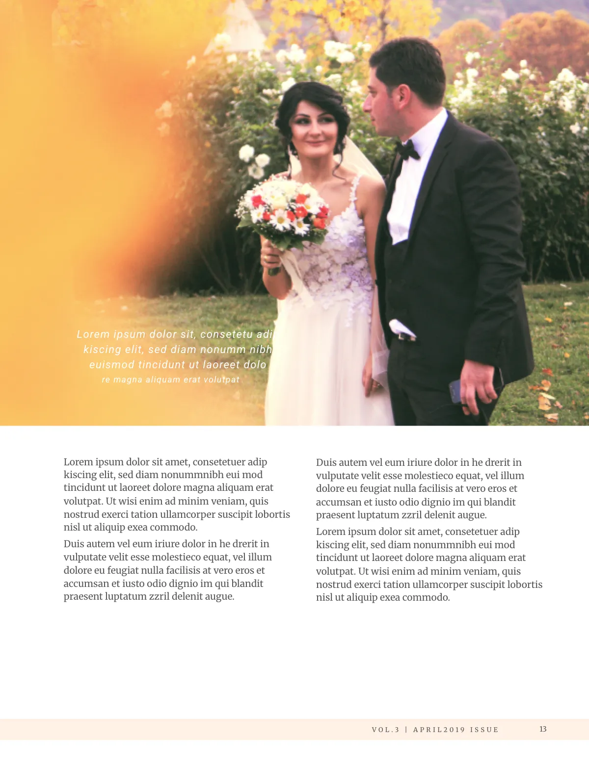 Free Bridal Wedding Magazine Template to Edit Online