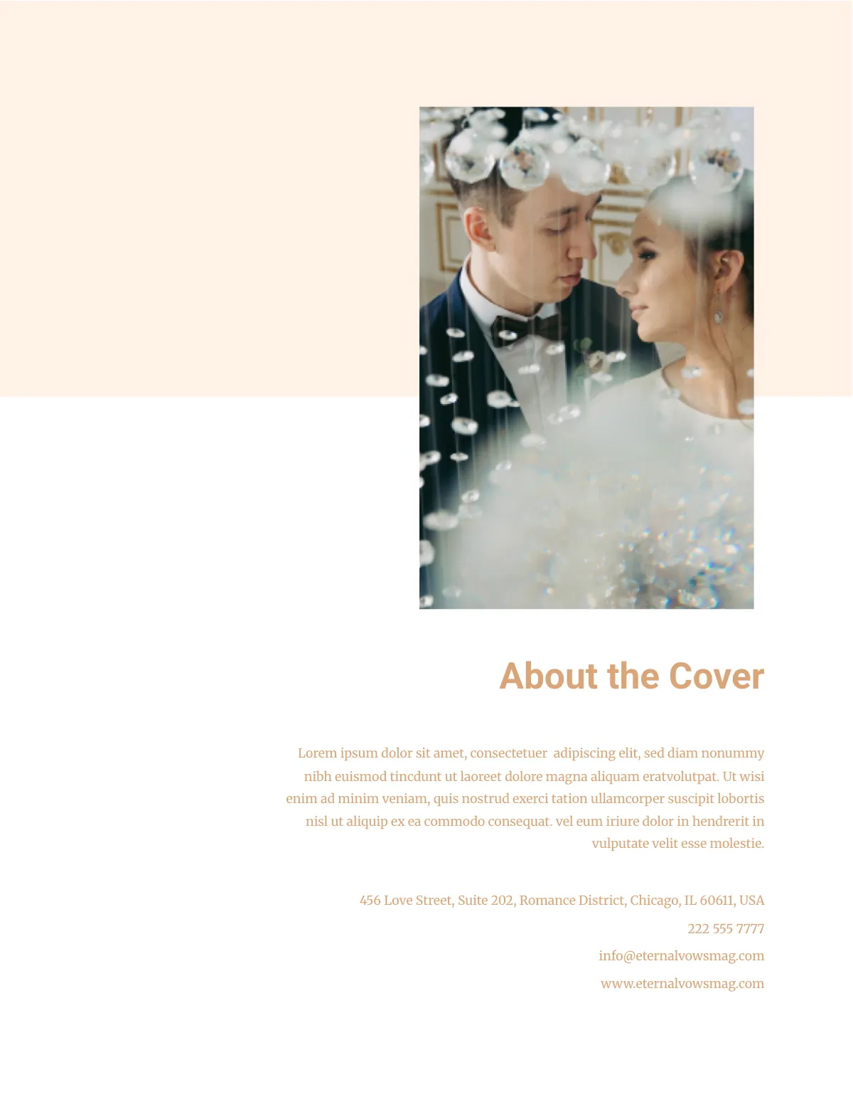 Free Bridal Wedding Magazine Template to Edit Online