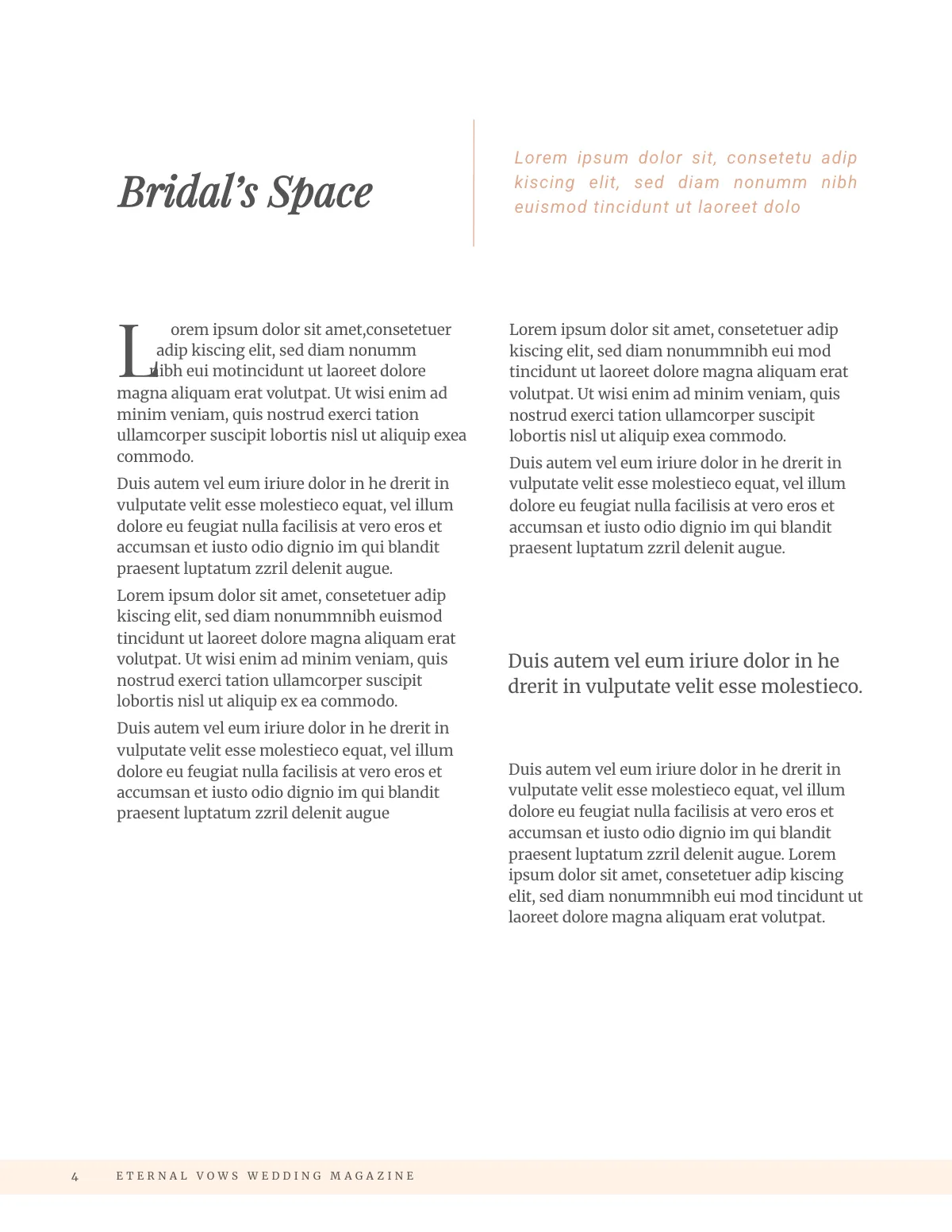 Free Bridal Wedding Magazine Template to Edit Online
