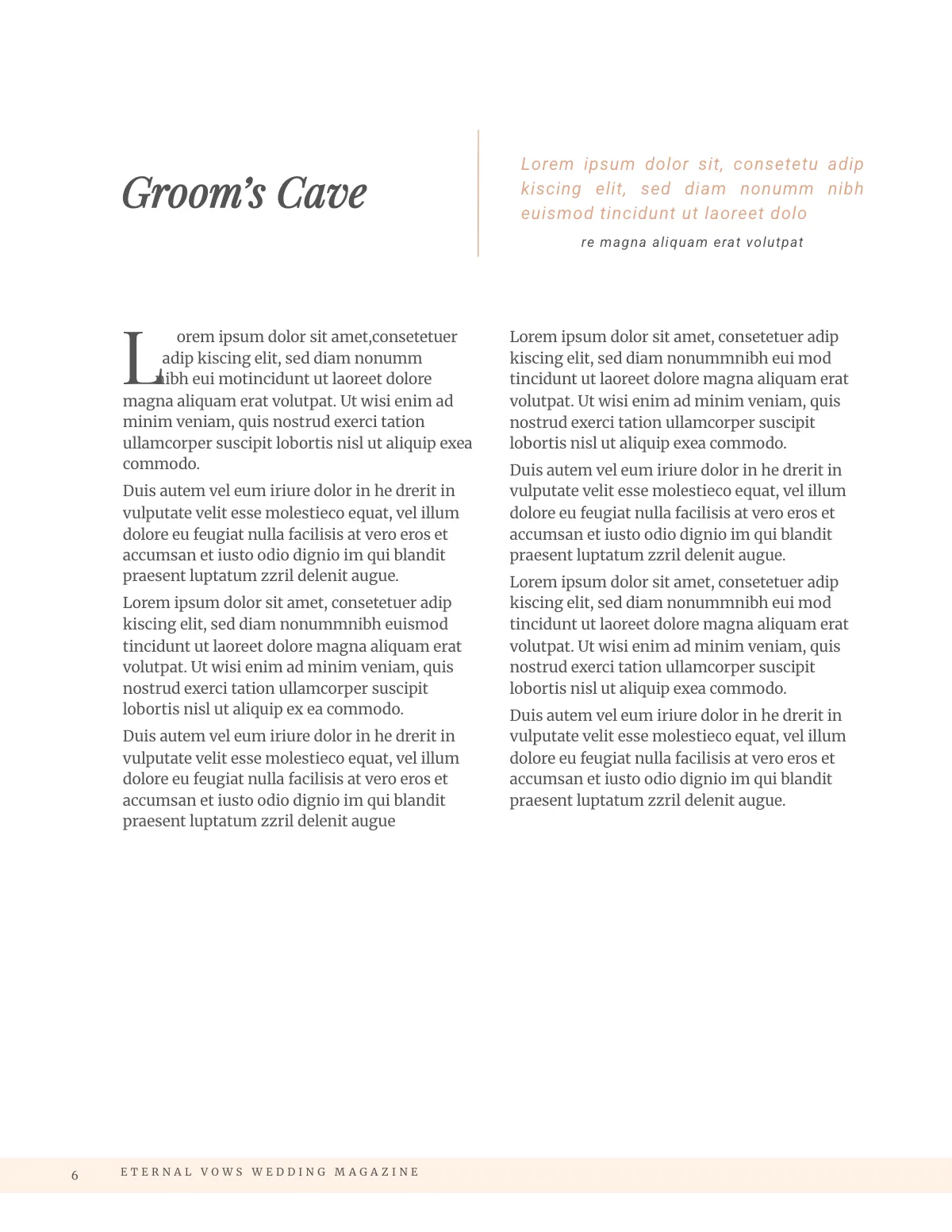 Free Bridal Wedding Magazine Template to Edit Online