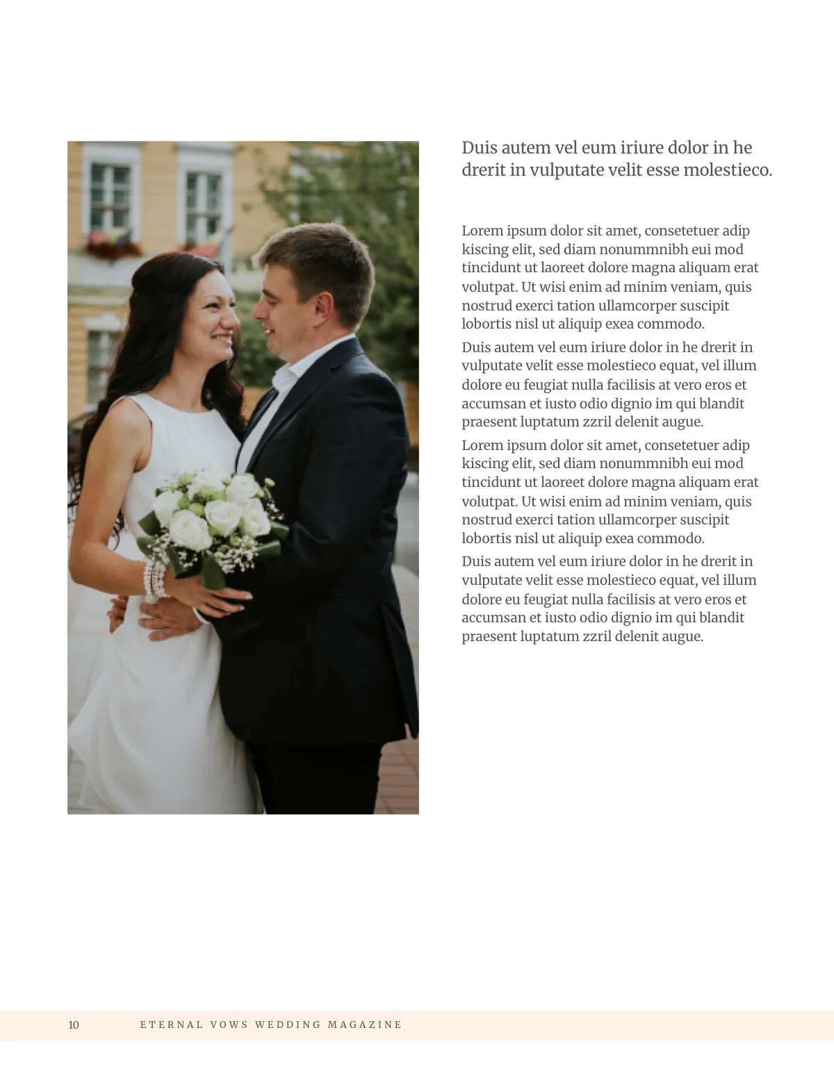 Free Bridal Wedding Magazine Template to Edit Online