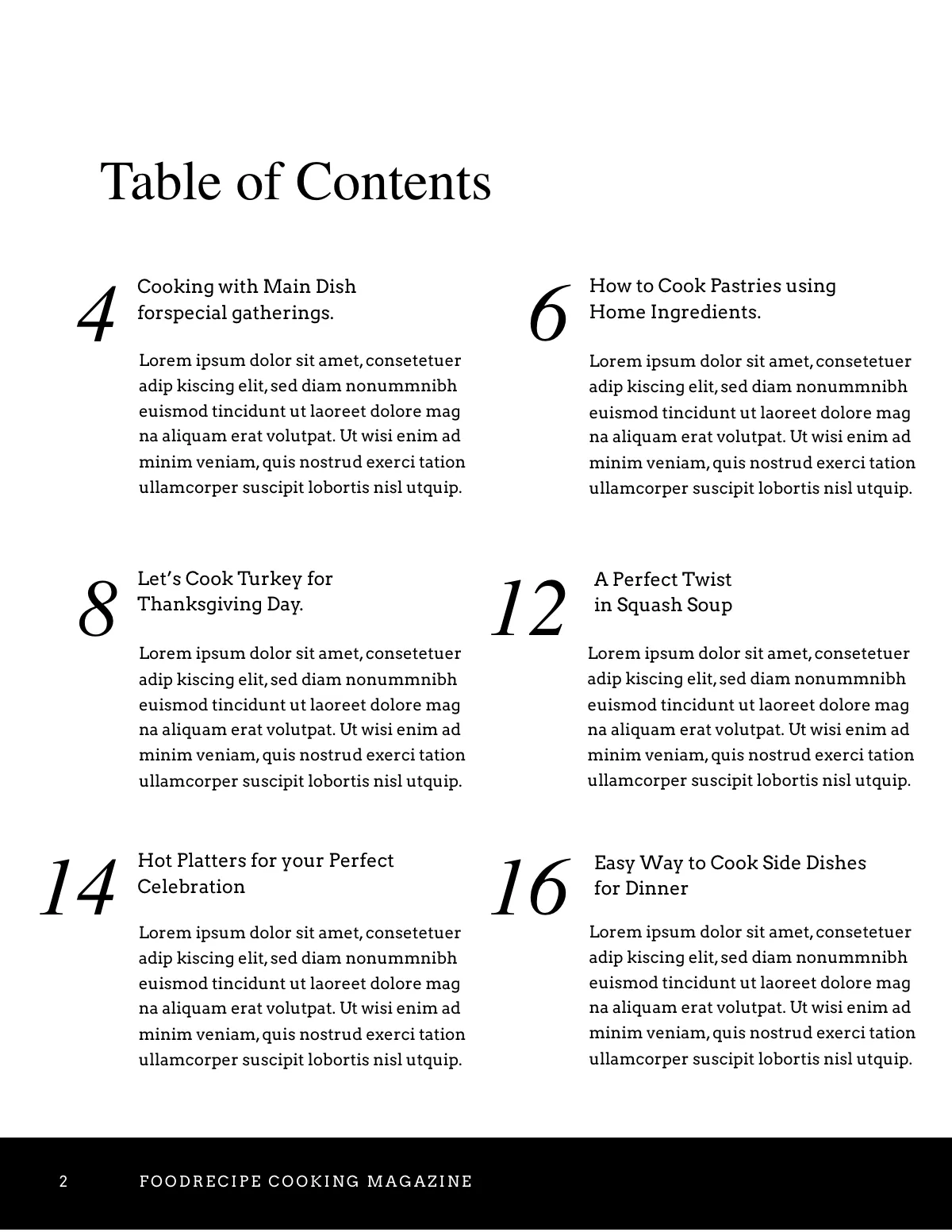 Free Cooking Magazine Template to Edit Online