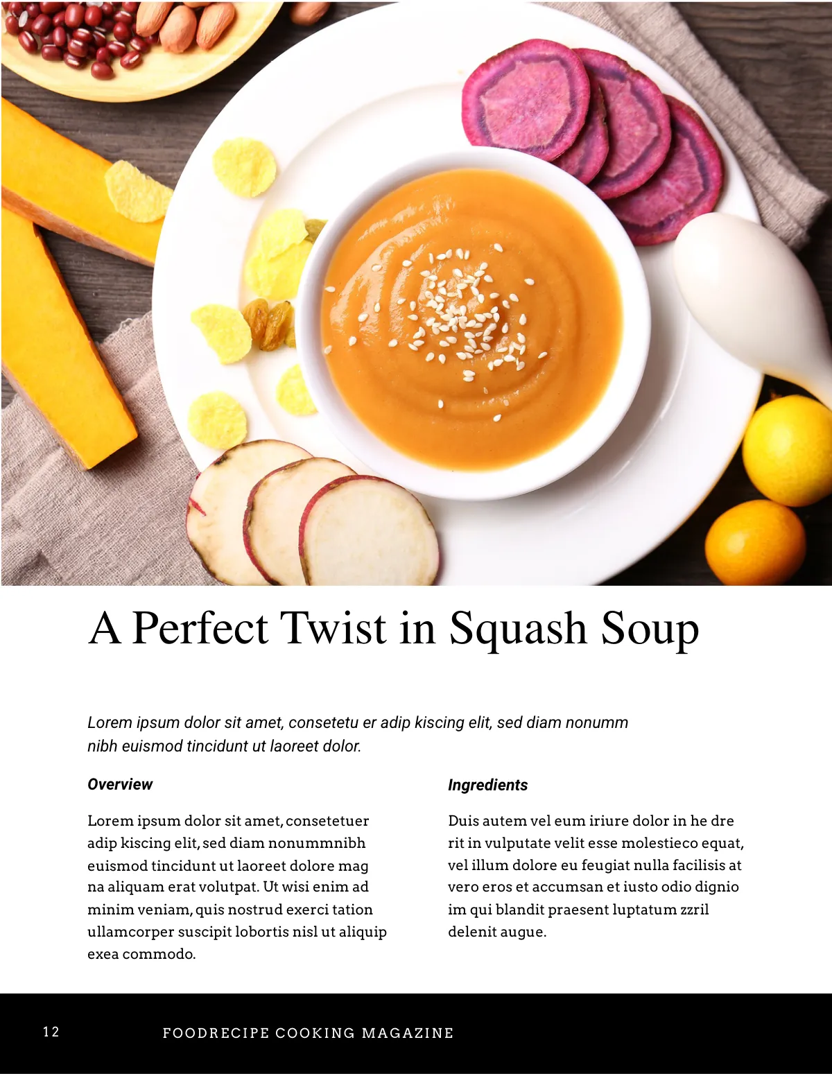 Free Cooking Magazine Template to Edit Online