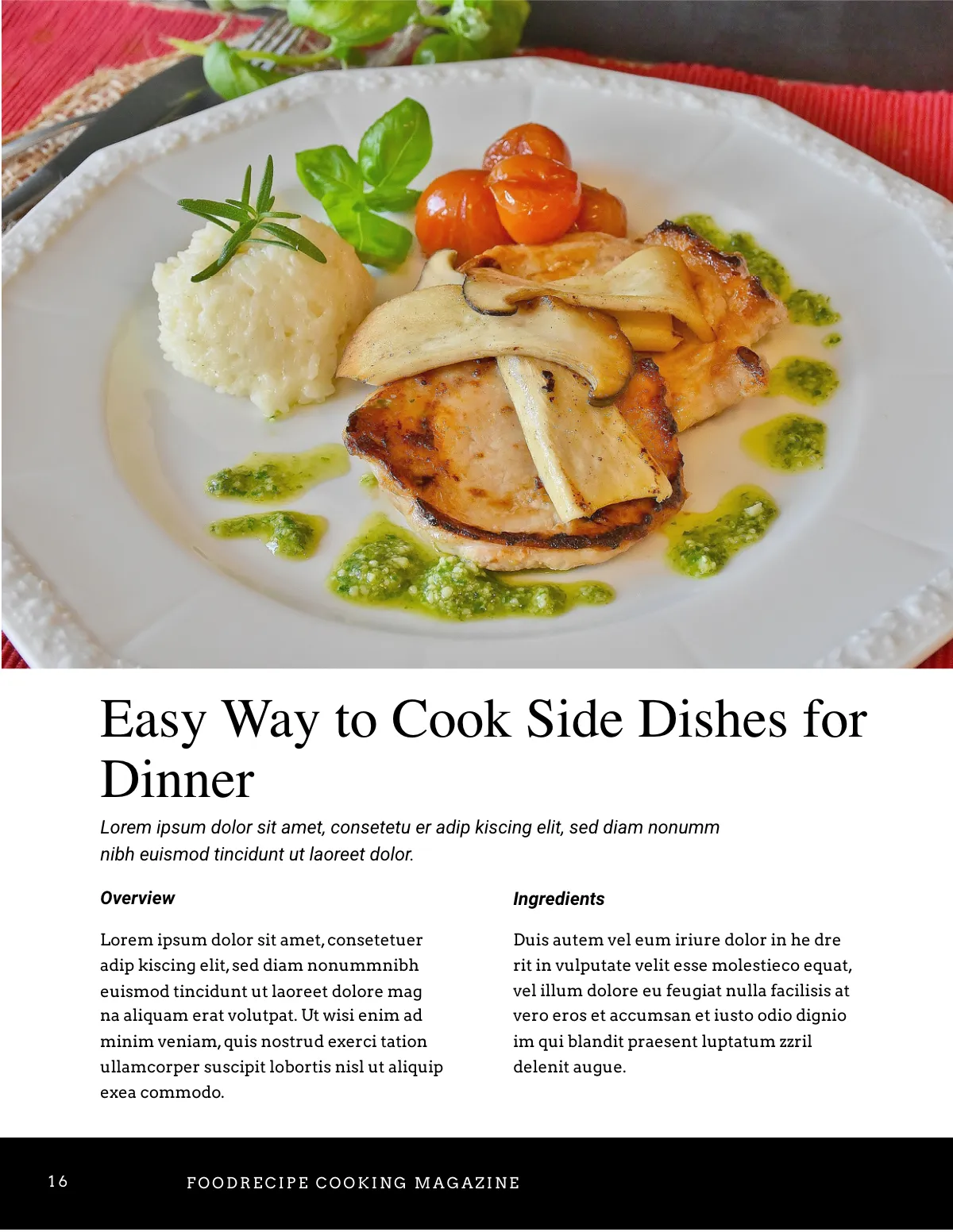 Free Cooking Magazine Template to Edit Online