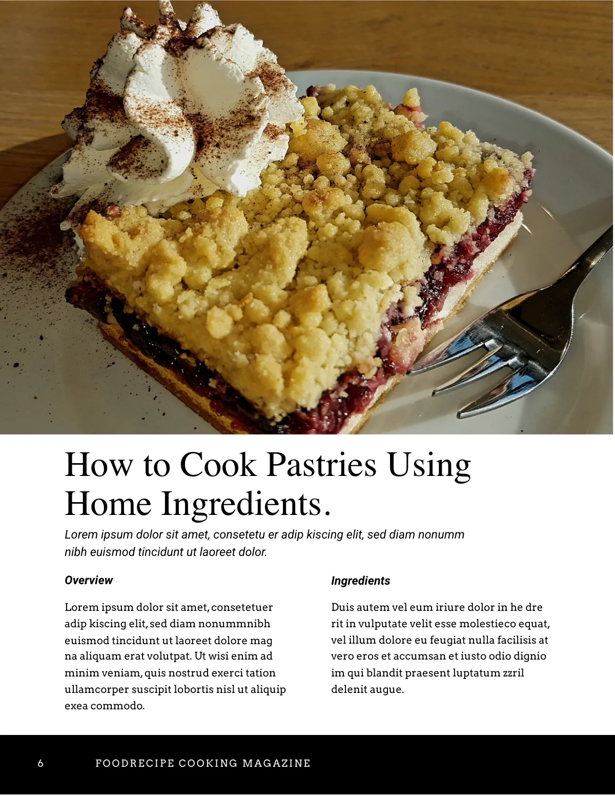 Free Cooking Magazine Template to Edit Online