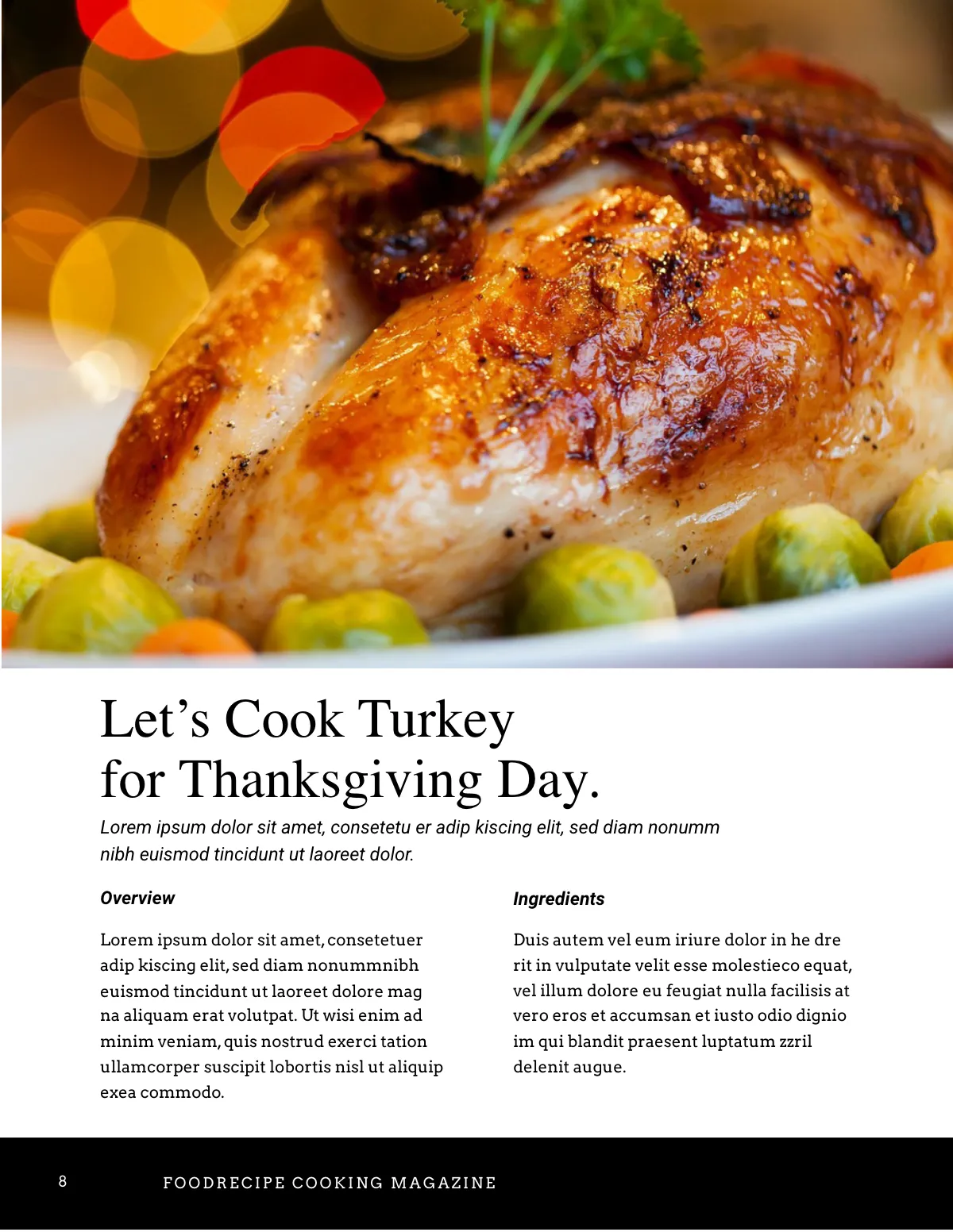 Free Cooking Magazine Template to Edit Online