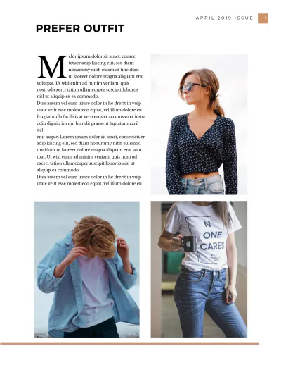 Free Lookbook Magazine Template to Edit Online