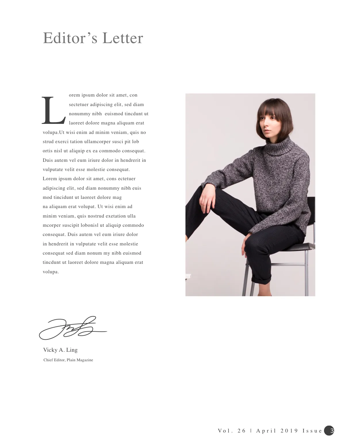 Free Minimalist Lookbook Magazine Template to Edit Online
