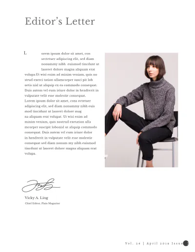 Free Minimalist Lookbook Magazine Template to Edit Online
